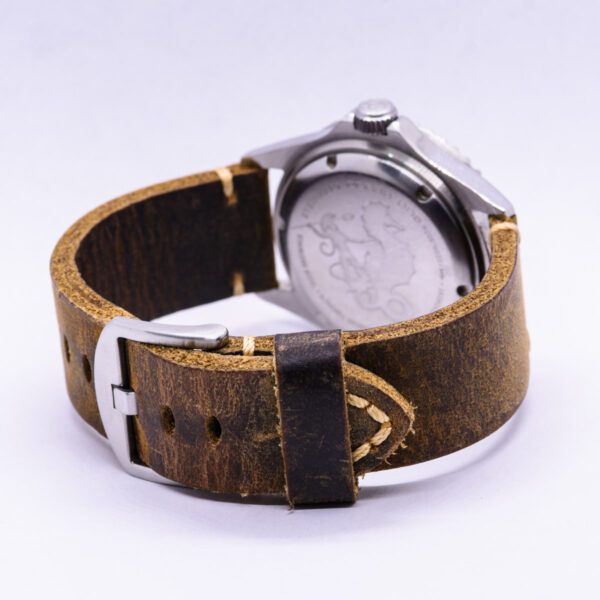Leather strap brown 22mm - Image 3