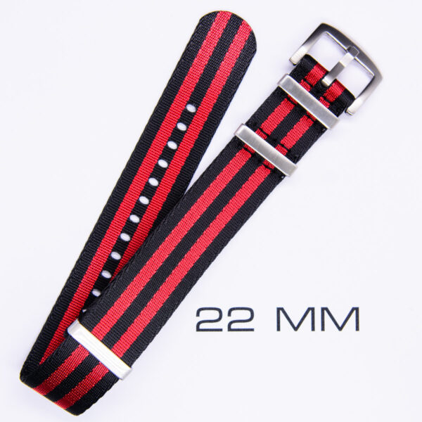 Nato strap red/black 22mm