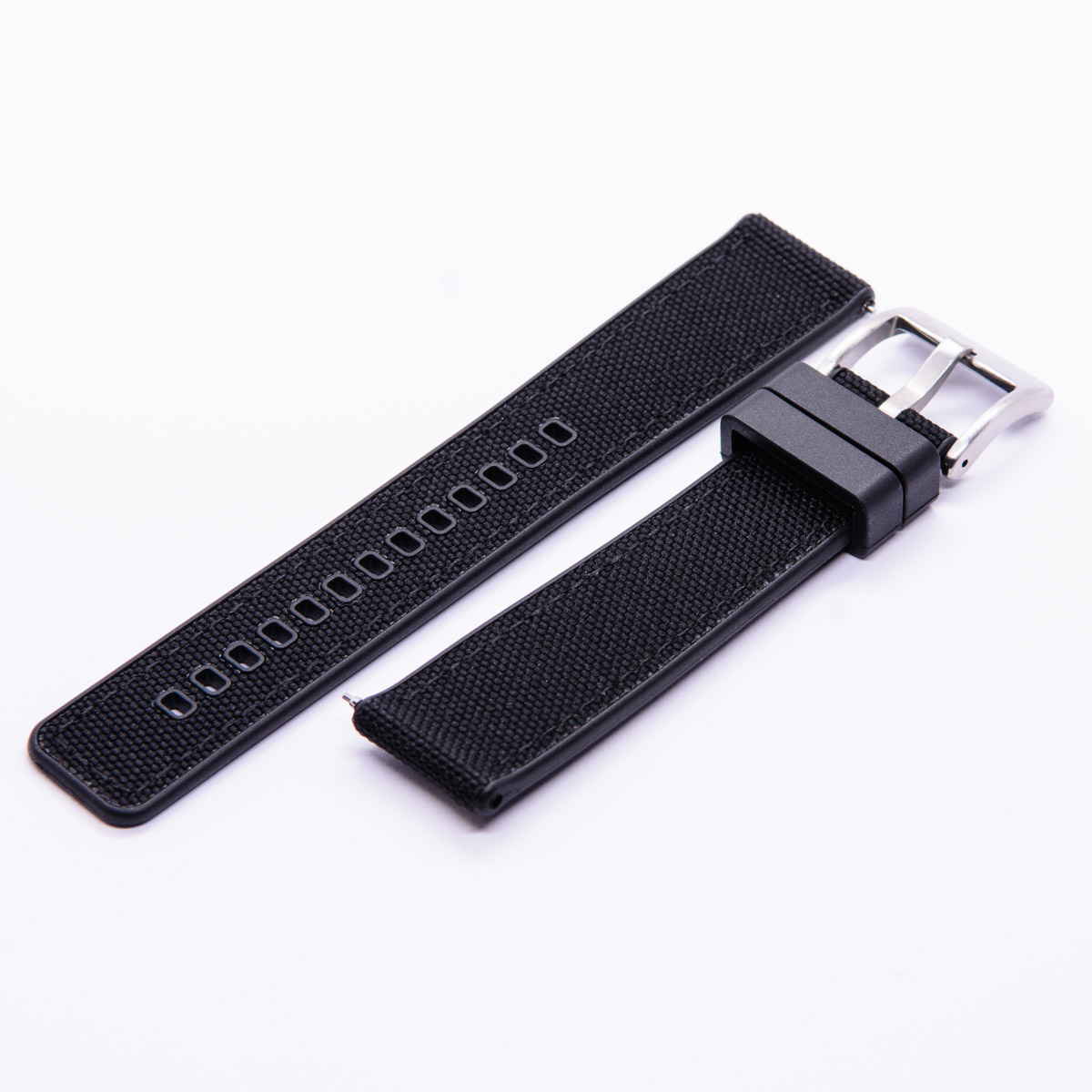 FKM/sailcloth Strap Black 20mm