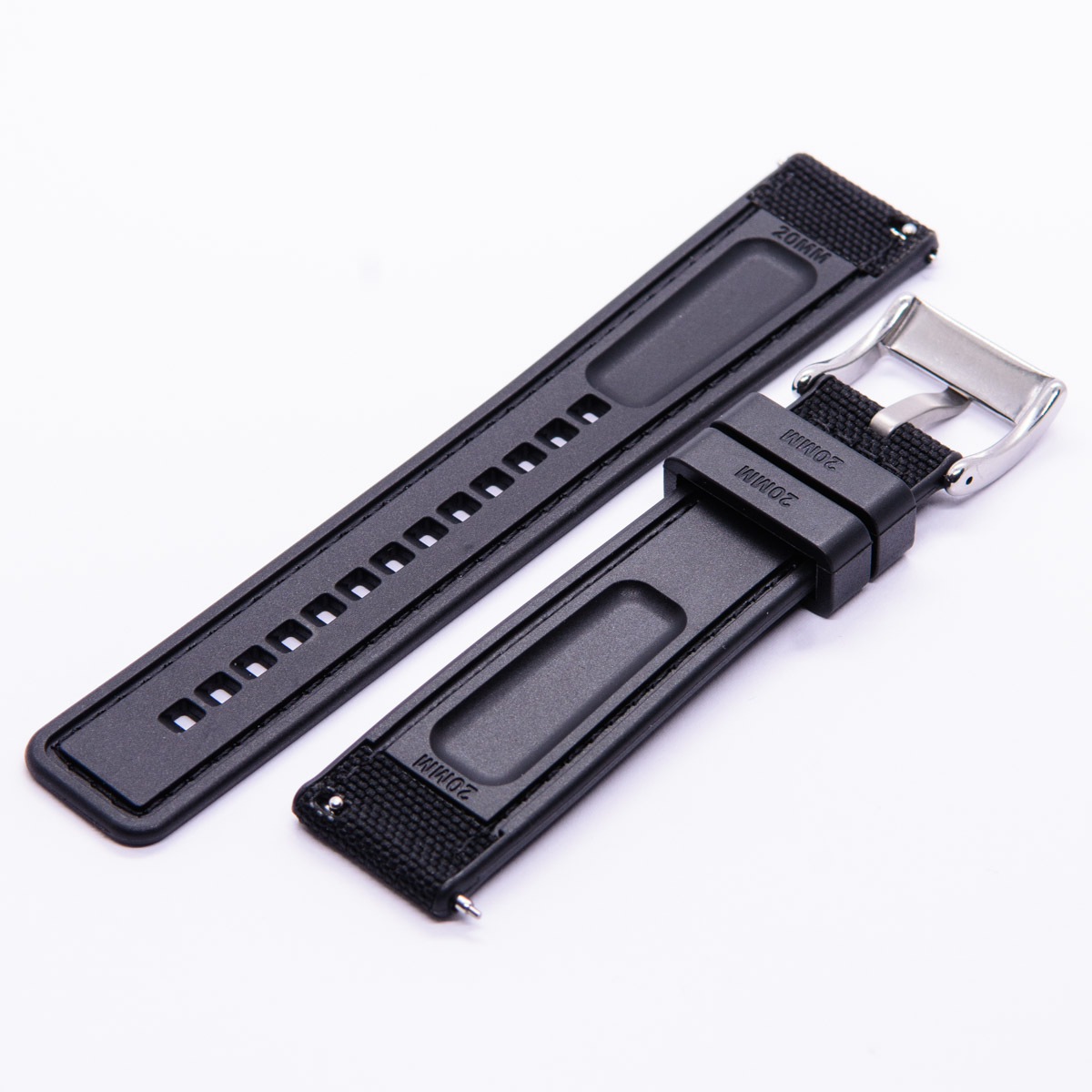FKM/sailcloth Strap Black 20mm - Image 2