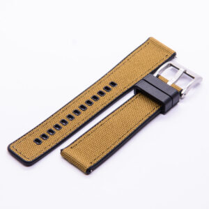 FKM/sailcloth Strap Brown/black 20mm