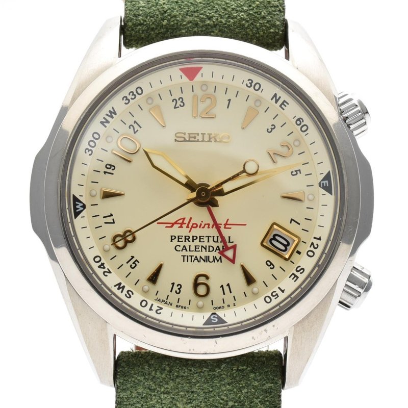 Seiko Alpinist GMT Perpetual Calendar Cream SBCJ031